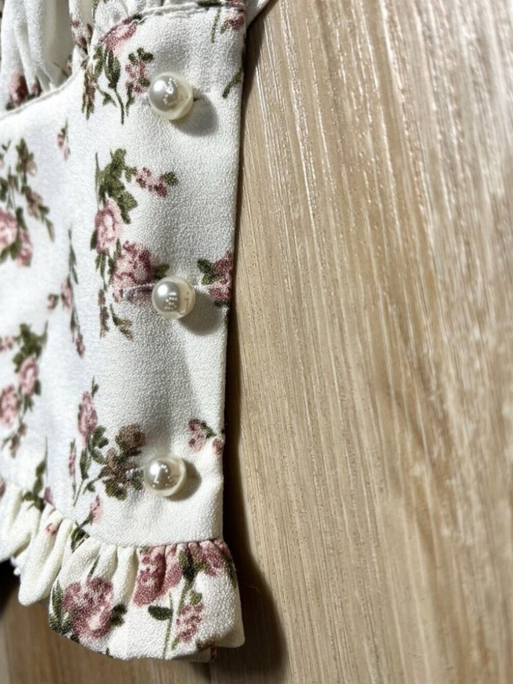 Sister Jane Button Floral Print Peter Pan Collar Blouse Top - Women Size Small - Picture 10 of 16